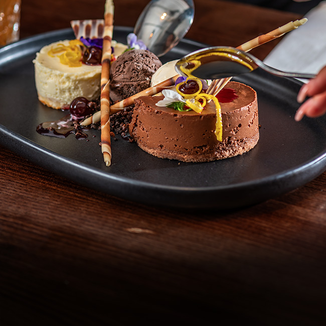 Dessert menu at The Rams Head